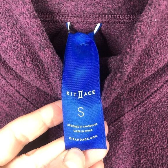 Kit AND ACE Hygge Pullover Purple Fleece Mock neck Sweatshirt Sz S‎ - Picture 7 of 8
